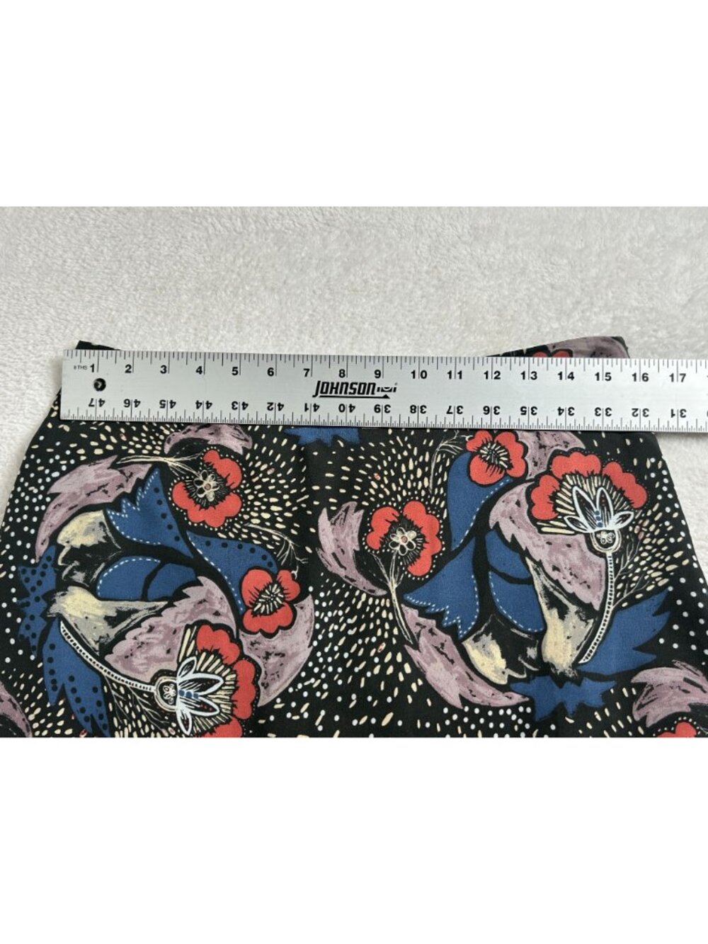 Free People Floral Print Crepe Maxi Skirt Size 12 Black/Multicolor Flowy Boho - Picture 8 of 10